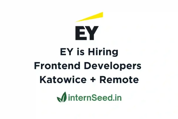 EY GDS Is Hiring Frontend Developers | Remote Opportunity in Katowice EY Frontend Developer