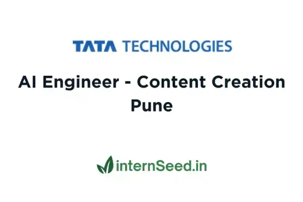 Tata Technologies is Hiring: AI Engineer – Content Creation (1–3 Years) | Pune Tata Technologies Ai Engineer